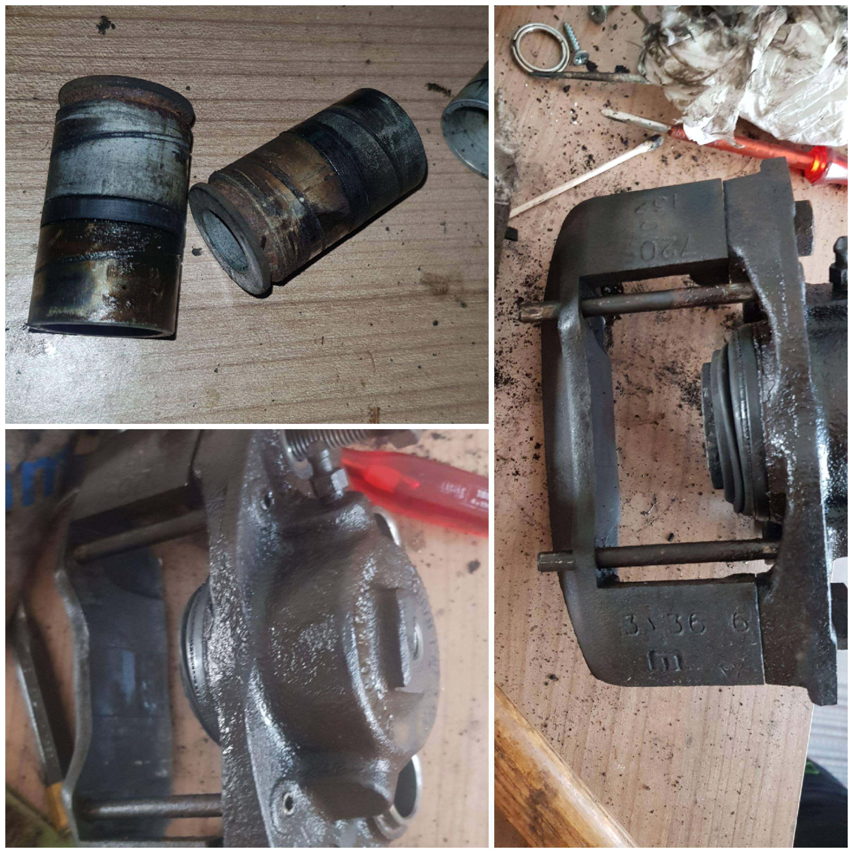 Jetzt zuletzt Habe ich mich über die Bremssättel her gemacht