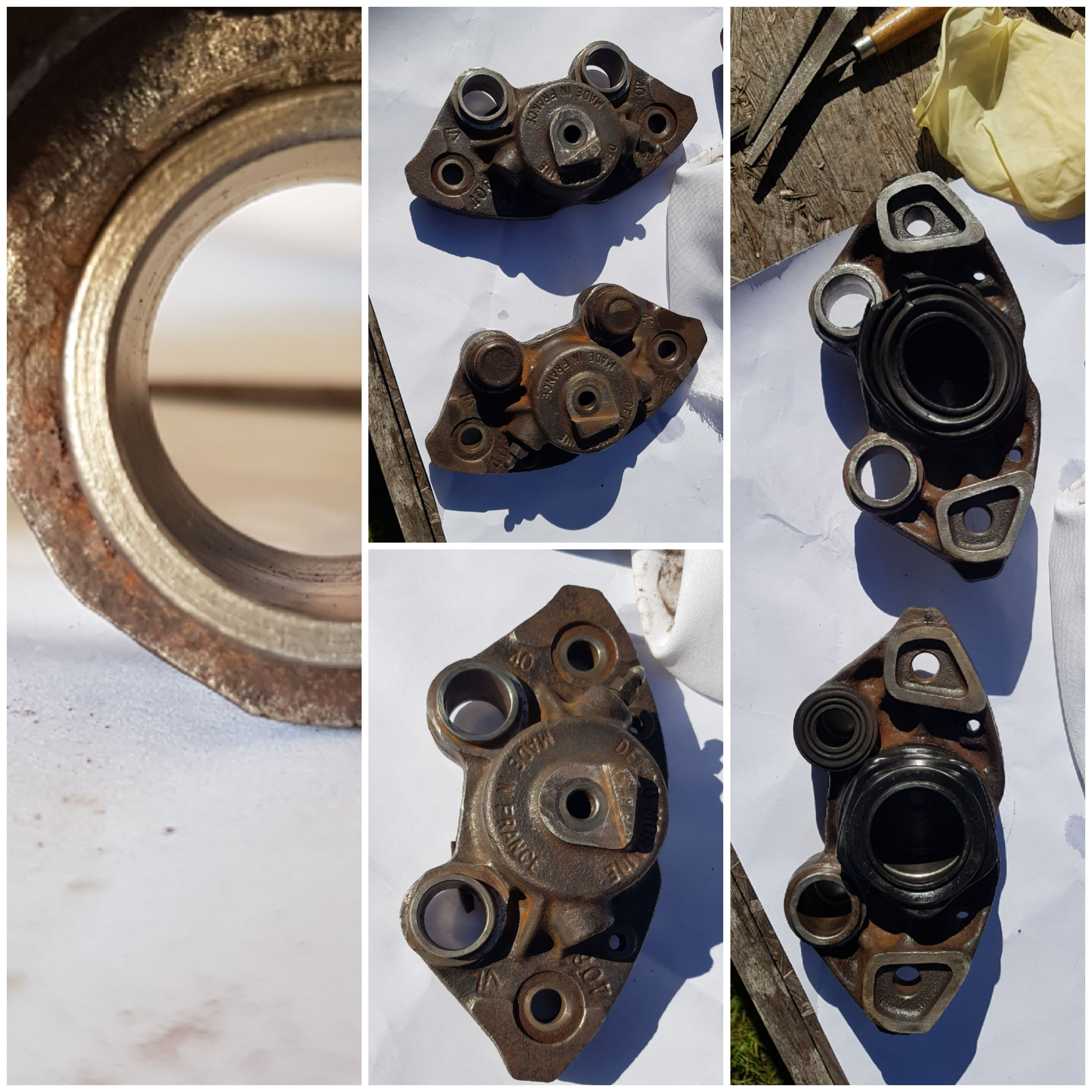 Jetzt zuletzt Habe ich mich über die Bremssättel her gemacht