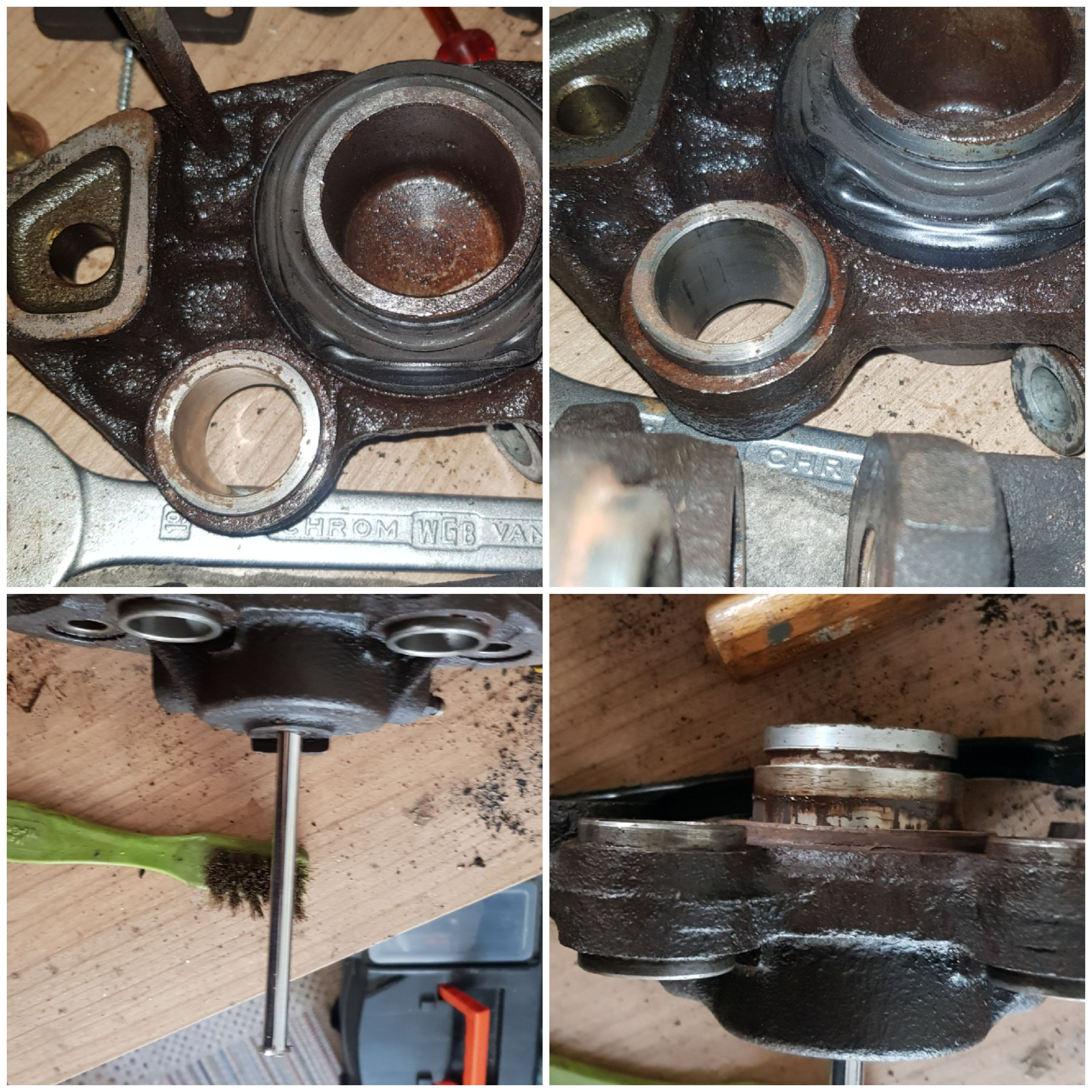 Jetzt zuletzt Habe ich mich über die Bremssättel her gemacht