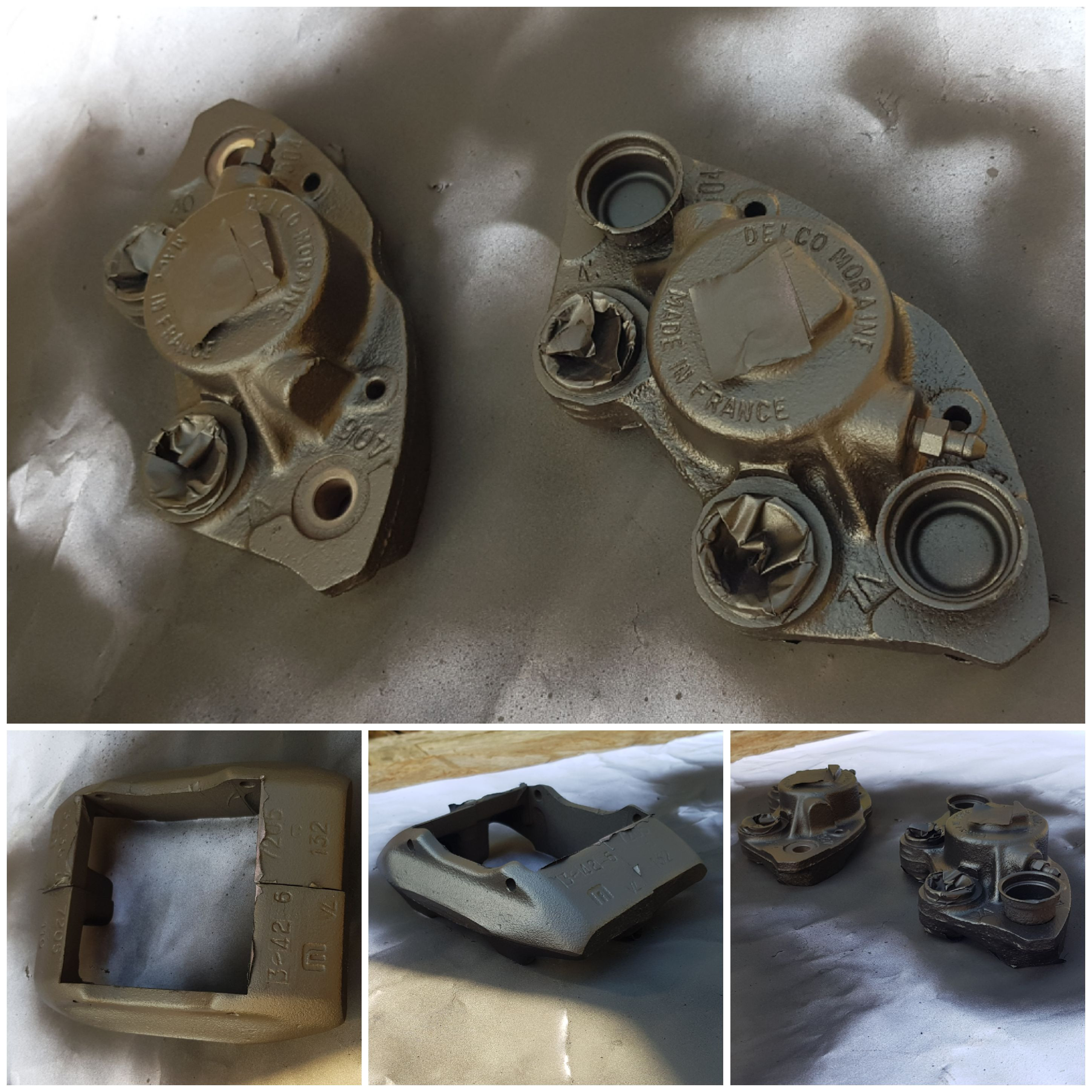 Jetzt zuletzt Habe ich mich über die Bremssättel her gemacht