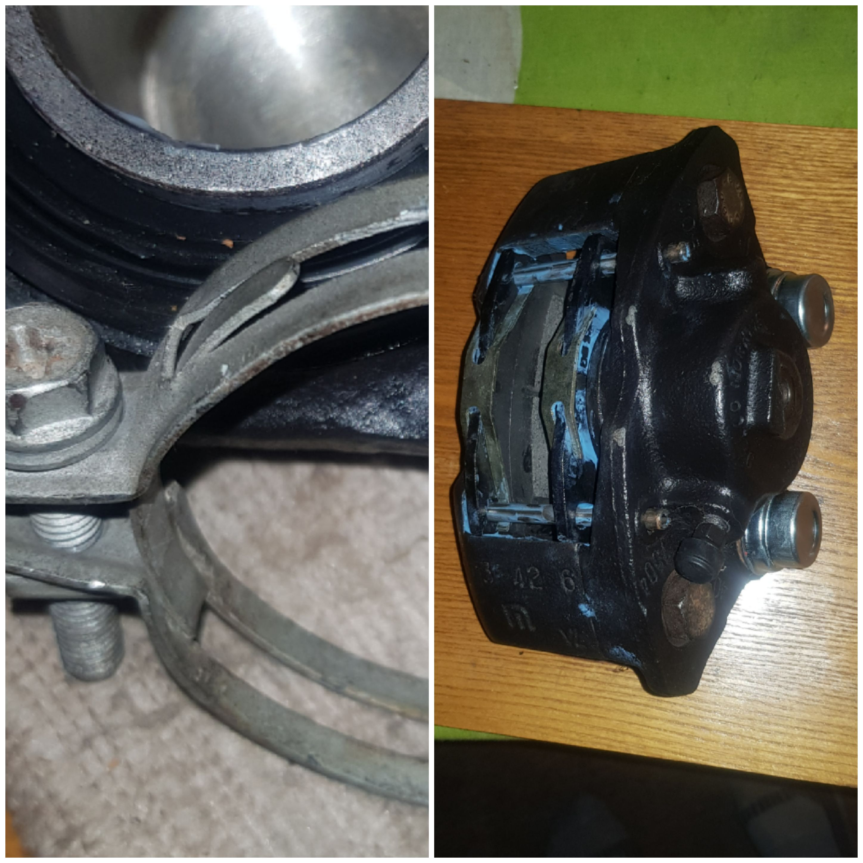 Jetzt zuletzt Habe ich mich über die Bremssättel her gemacht