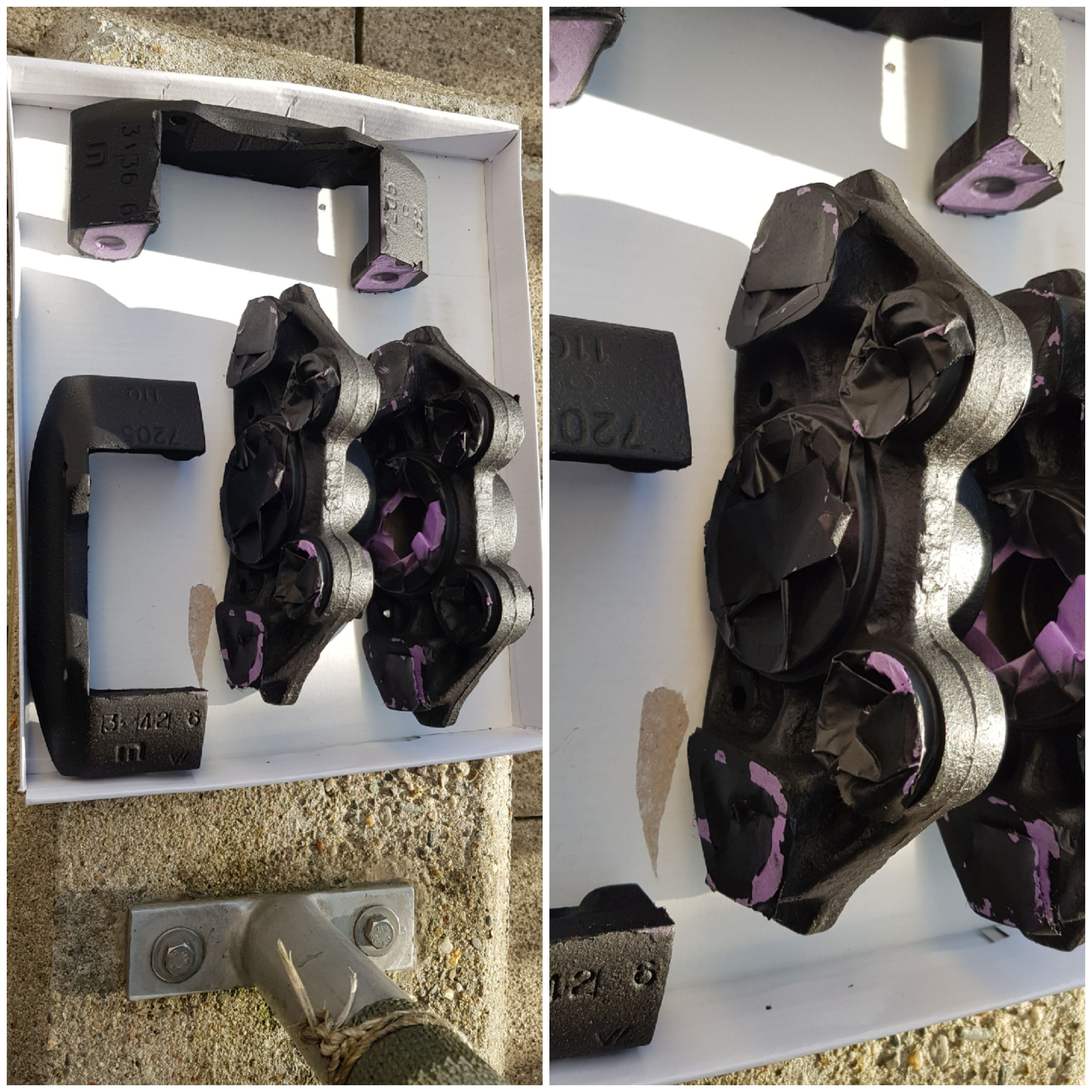 Jetzt zuletzt Habe ich mich über die Bremssättel her gemacht