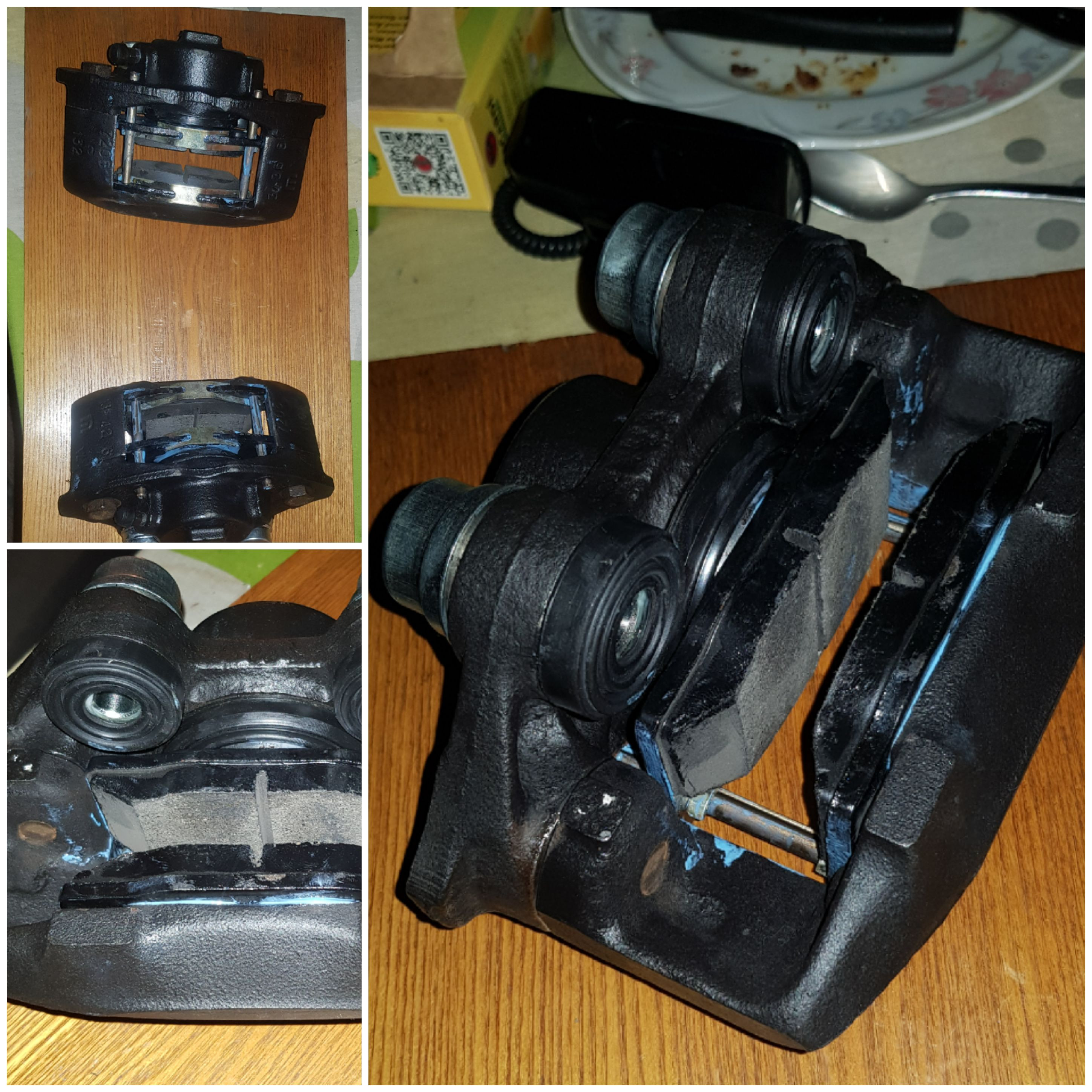 Jetzt zuletzt Habe ich mich über die Bremssättel her gemacht