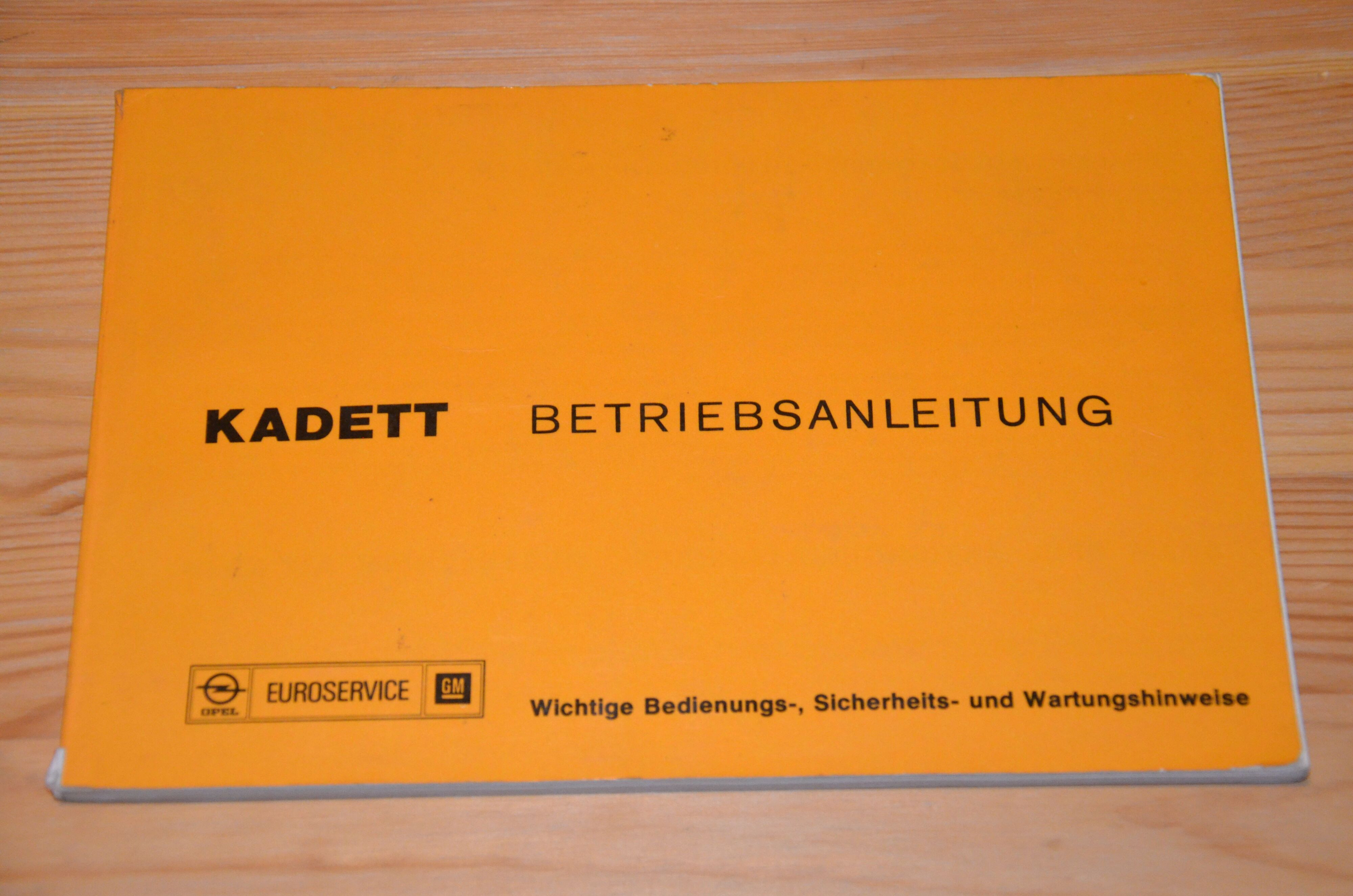 Bedienungsanleitung Kadett C